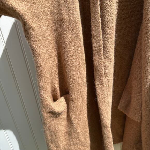Lauren Manoogian Capote Alpaca Wool Coat Coatigan Hooded Sweater Cardigan Camel - Picture 16 of 16
